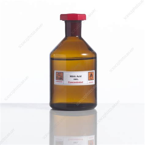 Nitric Acid Laboratory Bottle Stock Image C010 9664 Science Photo Library