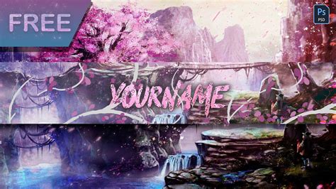 Free Banner Custom Made Psd Japanese Anime Style 2021 Youtube Banner