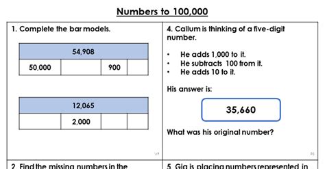 Year 5 Numbers To 100000 Lesson Classroom Secrets Classroom Secrets