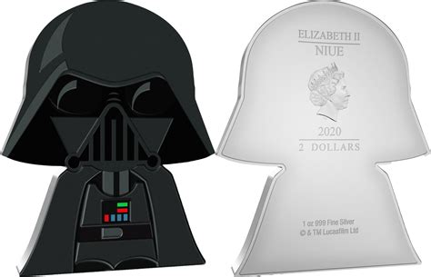 Niue 2 Dollar 2020 Star Wars Chibi Coins Darth Vader 1 Oz 999