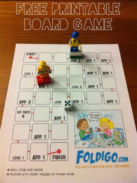 Printable Lego® Board Game Foldigo Lego Activities Lego Stem