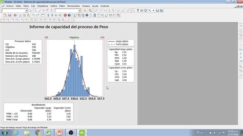 Calcular An Lisis De Capacidad De Proceso Cpk Cp Ppk Pp En Minitab