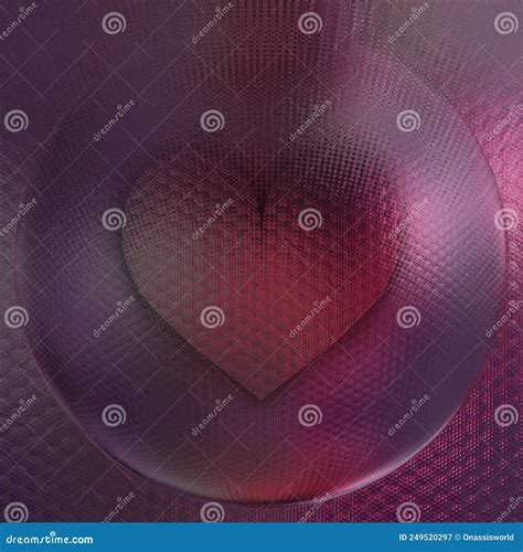 Burgundy Red Heart Hearts Abstracts Stock Illustration Illustration