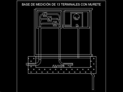 Base 13 Terminales Con Murete En Autocad Cad 4119 Kb Bibliocad