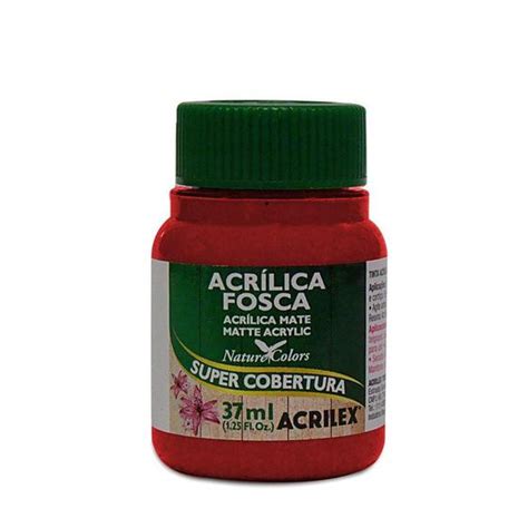 Tinta acrílica fosca 37ml vermelho escarlate 508 Cor Unica Tamanho