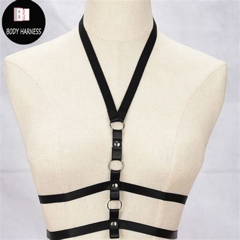 Women Sexy Body Cage Bra Elastic Harness Belt Rivet Pole Dance Lingerie