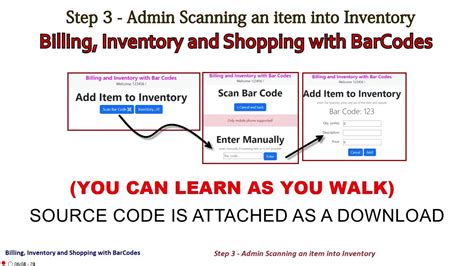 Step Admin Scanning An Item Into Inventory Billing Inventory And