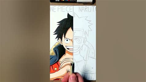 Drawing Luffy Luffy Vs Naruto Youtube