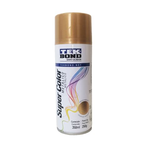 Tinta Spray Ouro Met Lico Tekbond