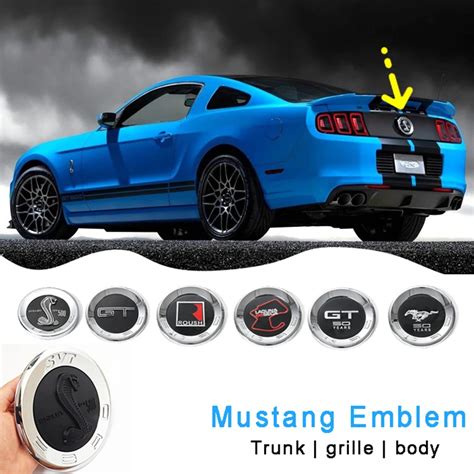 3d Ford Mustang Trunk Emblem Rear Badge Cobra Horse Roush Shelby Gt350