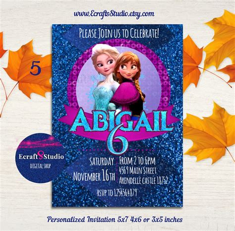 Frozen 2 Invitation Frozen 2 Digital Invitation Frozen 2 Etsy