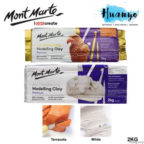 Mont Marte Premium Air Hardening Modeling Clay Paper Clay White