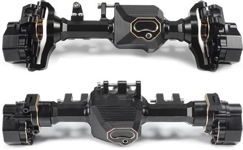 Amk Trx4 Brass Portal Axle Housing Front Rear Set 1106g Black Coating With Diff