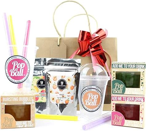 Bubble Tea Kit Gift Set With 9 Servings Amazon Co Uk Grocery