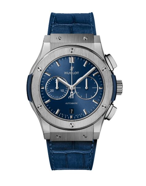 Hublot Classic Fusion Chronograph Titanium Blue 42 Mm The Hour Glass Official