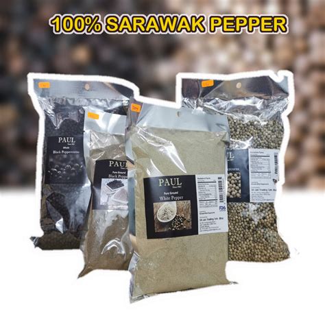 Paul L 100 PURE Sarawak White Peppercorns White Pepper Powder Black