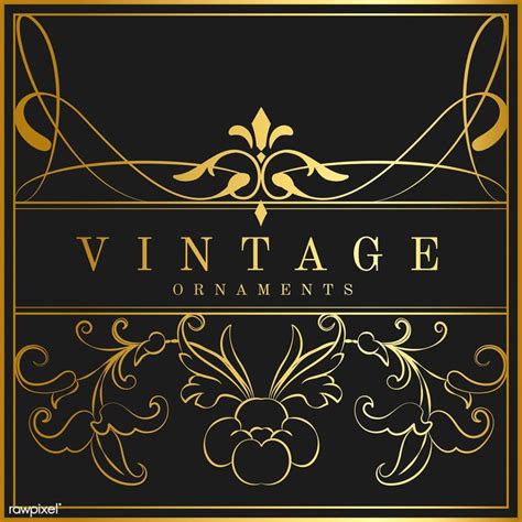 Vintage Golden Art Nouveau Badge Vector Free Image By Rawpixel