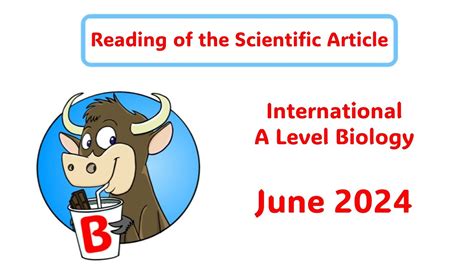 Audio Of The Pre Released Scientific Article For Ial Biology June 2024 Youtube