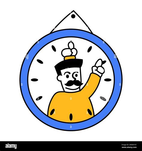 Time Management Vector Illustration Office Manager Controlling Project Deadlines Successful