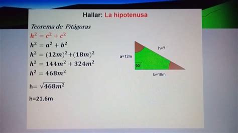 TriÁngulo RectÁngulo CÓmo Hallar La Hipotenusa Y Sus Ángulos Youtube