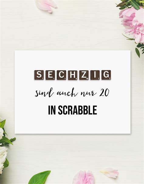 Geburtstagskarte Scrabble Inkl Umschlag Postkarte Geburtstag