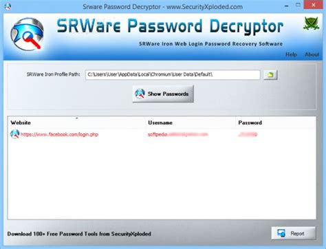 Srware Password Decryptor 3 0 Download Review Screenshots