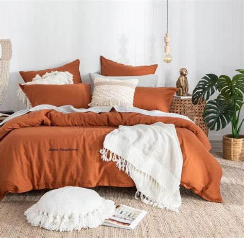 Boho Inspired Cinnamon Duvet Cover For A Cozy Bedroom Retreat