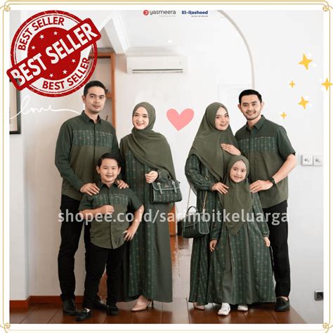 Jual Sarimbit Keluarga Lebaran Gamis Couple Keluarga Sarimbit