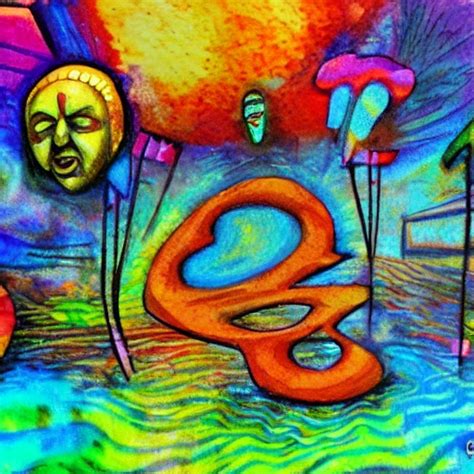 3D Cartoon Oil Painting Water Color Trippy Arthub Ai