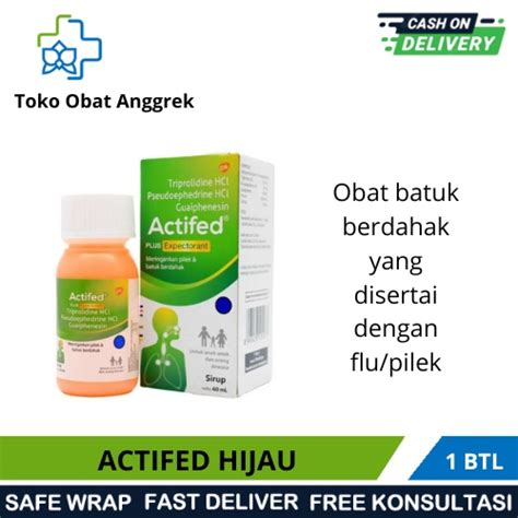 Jual Actifed Expectoran Hijau 60mlobat Batuk Berdahakmembantu