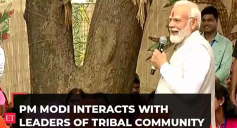 Pm Modi Madhya Pradesh Pm Modi Interacts With Leaders Of Tribal Community Receives Warm