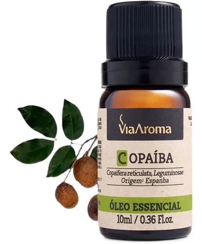 Óleo Essencial De Copaíba 100 Puro 10ml Via Aroma MercadoLivre