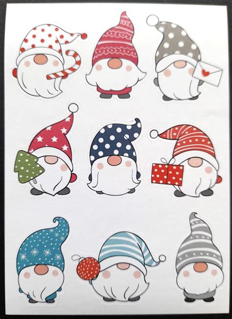 4 Bögen kleine Weihnachtssticker Schneemannsticker Lebkuchensticker