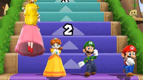 Mario Party 9 Step It Up Peach Vs Daisy Vs Mario Vs Luigi Youtube