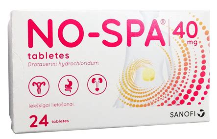 NO SPA 40 mg tabletes 24 gab Piegāde visā Latvijā Mēness aptieka