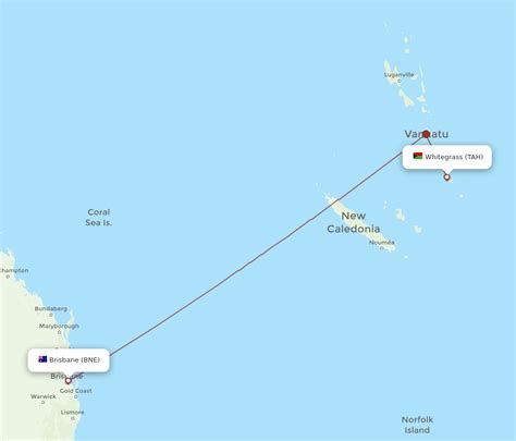 All Flight Routes From Brisbane To Tanna Island BNE To TAH Flight Routes