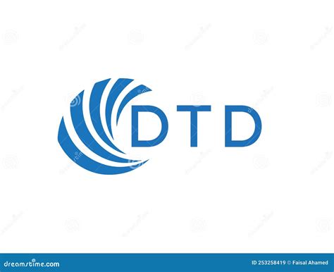 Dtd Letter Logo Design On White Background Dtd Creative Circle Letter