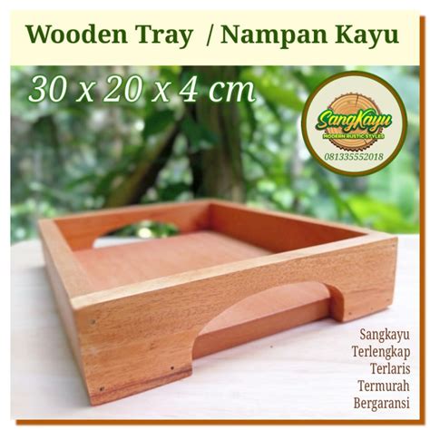 Jual Nampan Kayu X X Cm Nampan Wooden Tray Kotak Kayu Serbaguna