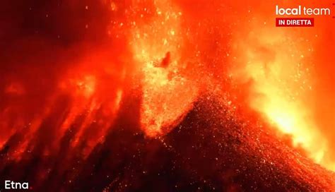 Cronaca Eruzione Etna Nuovo Violento PAROSSISMO Il Sesto Segui La