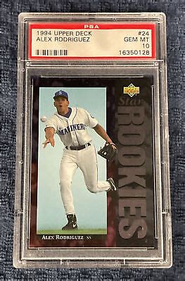 Upper Deck Alex Rodriguez Star Rookies Rookie Rc Psa Gem Mt