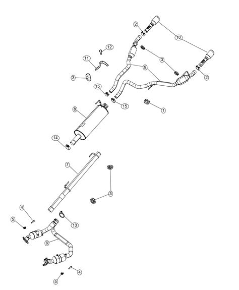 Ram 1500 Used For RESONATOR AND PIPE Exhaust Right 55398333AI