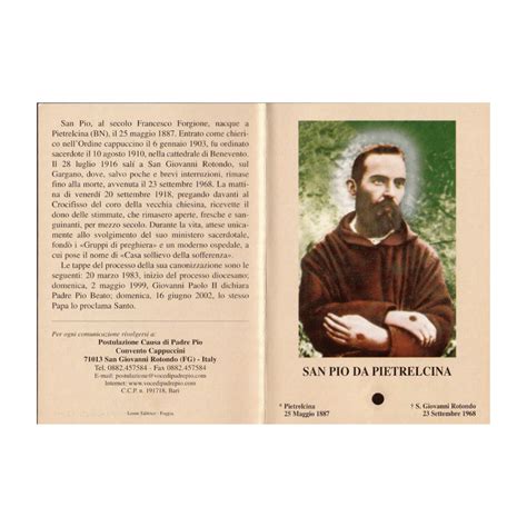 Padre Pio Holy Card - St. Pio vintage Prayer Card – Catholically