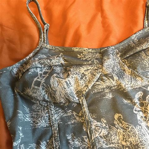 Toile De Jouy Cider Green Body Suit Great Depop