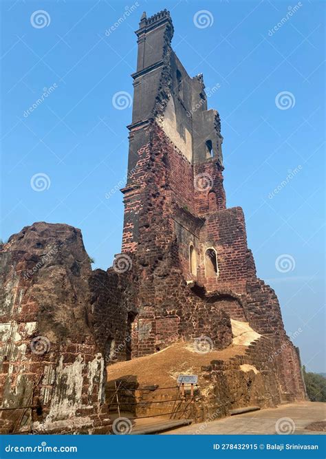 Exterior Facade Of The Ancient Portuguese St Augustine Tower In The