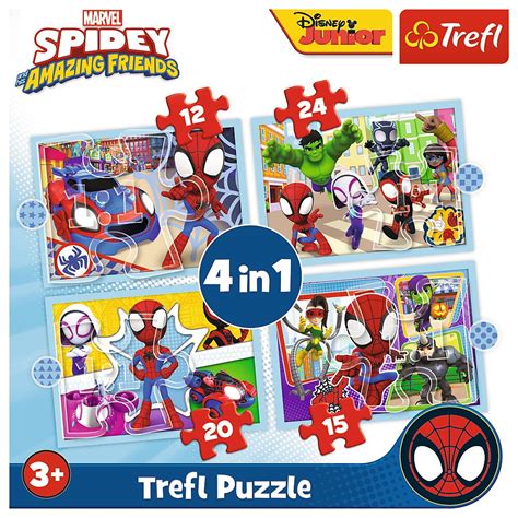 Puzzle Trefl 4 In 1 Spidey And His Amazing Friends Echipa Spidey 12