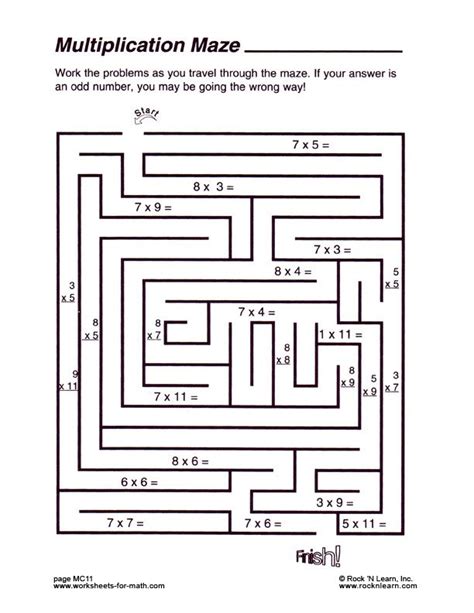 Math Maze Template Printable Invitation Card Templates