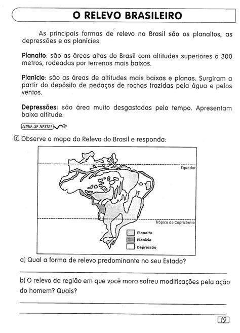 Exerc Cios Sobre Relevo Brasileiro Ano Revoeduca