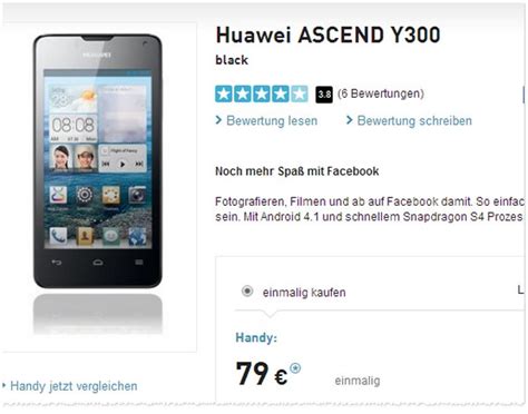 Huawei Ascend Y Preis Ohne Vertrag