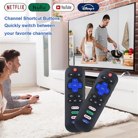 Paquete De 2 Control Remoto De Repuesto Para Roku TV Compatible Con