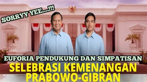 PRABOWO GIBRAN SELEBRASI KEMENANGAN SETELAH IKUT MAJELIS DEKENGAN